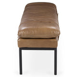 Celiah Leather Bench, Tan