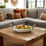 Cement Bowl, White-Accessories-High Fashion Home