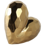 Ceramic Heart, Gold-Accessories-High Fashion Home