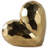 Ceramic Heart, Gold-Accessories-High Fashion Home
