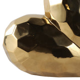 Ceramic Heart, Gold-Accessories-High Fashion Home