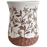 Ceramic Outdoor Table, Terracotta/White