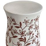 Ceramic Outdoor Table, Terracotta/White