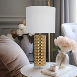 Ceramic Table Lamp, Gold-Lighting-High Fashion Home