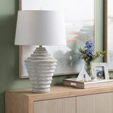 Ceramic Table Lamp, Green-Lighting-High Fashion Home