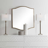 Cerise Mirror, Antique Gold