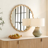 Cerrito Round Mirror, Burnished Ivory