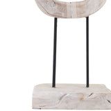 Chain Sculpture on Stand, White-Accessories-High Fashion Home