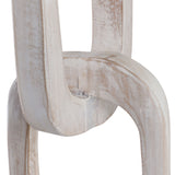 Chain Sculpture on Stand, White-Accessories-High Fashion Home