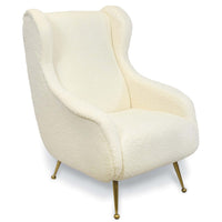Chalet Boucle Chair, White