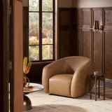 Channing Leather Swivel Chair, Palermo Drift by Four Hands-Furniture - Chair-High Fashion Home