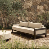 Chapman Outdoor Metal Sofa, Concha Fog