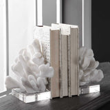Charbel Bookends, Set of 2, White-Accessories-High Fashion Home