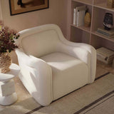 Charli Swivel Chair, Cream-Furniture - Chairs-High Fashion Home