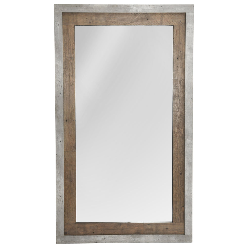 Charlotte Floor Mirror, Natural/Weathered Cement-Accessories-High Fashion Home