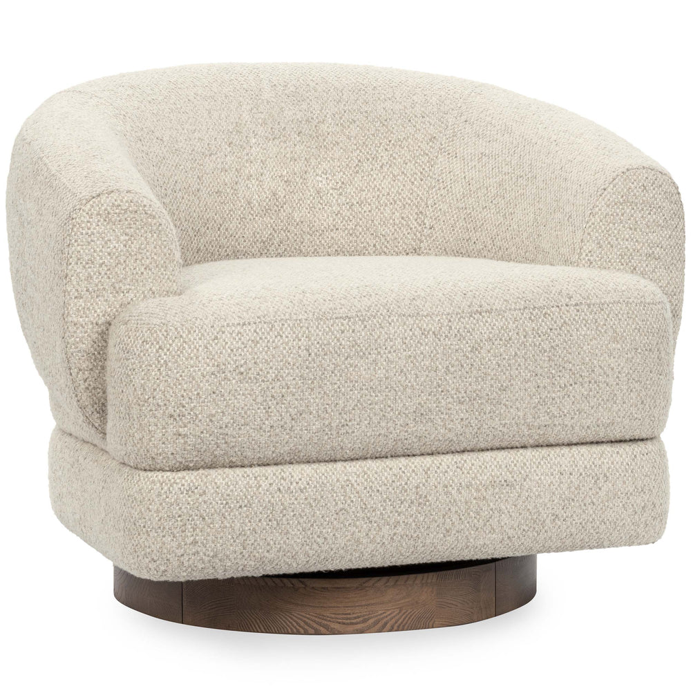 Chassia Swivel Chair, Dusty Beige-Furniture - Chairs-High Fashion Home