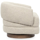 Chassia Swivel Chair, Dusty Beige-Furniture - Chairs-High Fashion Home