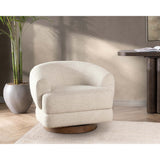 Chassia Swivel Chair, Dusty Beige-Furniture - Chairs-High Fashion Home