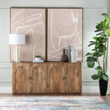 Chateau 4 Door Sideboard, Natural-Furniture - Storage-High Fashion Home