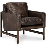 Chazzie Leather Chair, Truffle Brown-Furniture - Chairs-High Fashion Home