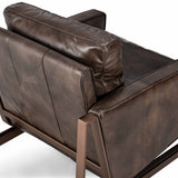 Chazzie Leather Chair, Truffle Brown-Furniture - Chairs-High Fashion Home