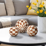 Checkered Orbs, Ivory/Natural-Accessories-High Fashion Home