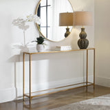 Chidi Console Table, Warm Gold-Furniture - Accent Tables-High Fashion Home