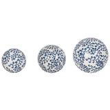 Chinoiserie Fern Orbs, Blue/White, Set of 3-Accessories-High Fashion Home