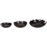 Chipped Bowls, Black, Set of 3-Accessories-High Fashion Home