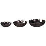 Chipped Bowls, Black, Set of 3-Accessories-High Fashion Home