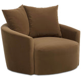 Chloe Swivel Chair, Henry Coffee by Four Hands