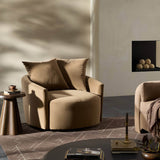 Chloe Swivel Chair, Henry Coffee by Four Hands