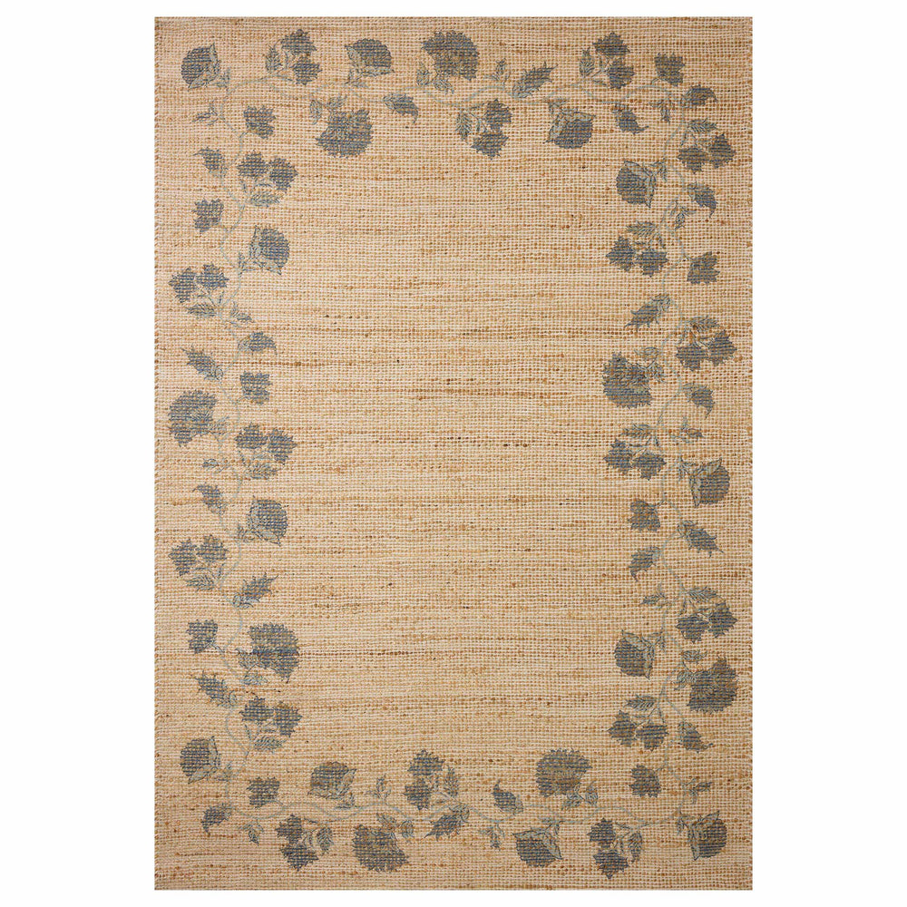 Chris Loves Julia × Loloi Rug Rue RUE-05, Natural/Denim-Rugs1-High Fashion Home