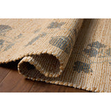 Chris Loves Julia × Loloi Rug Rue RUE-05, Natural/Denim-Rugs1-High Fashion Home