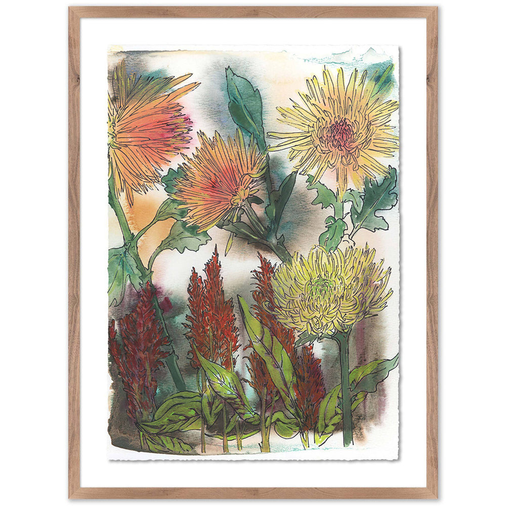 Chrysanthemums and Celosia by Katie Chance-Accessories Artwork-High Fashion Home
