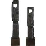 Cipher Totems, Aged Black, Set of 2-Accessories-High Fashion Home