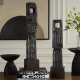 Cipher Totems, Aged Black, Set of 2-Accessories-High Fashion Home