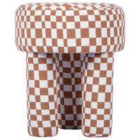 Claire Stool, Brown Checkered