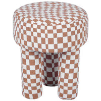 Claire Stool, Brown Checkered
