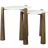 Claridge Nesting Tables, White, Set of 2-Furniture - Accent Tables-High Fashion Home