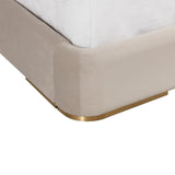 Clarimond King Bed, Halley Moon/Meg Taupe-Furniture - Bedroom-High Fashion Home