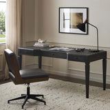 Claude Desk, Distressed Black-Furniture - Office-High Fashion Home