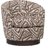 Claudia Swivel Chair, Voices Cocoa-Furniture - Chair-High Fashion Home