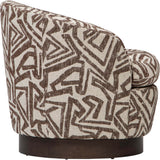Claudia Swivel Chair, Voices Cocoa-Furniture - Chair-High Fashion Home