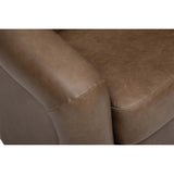 Clemente Leather Swivel Chair, Concord Pewter by Becki Owens-Furniture - Chair-High Fashion Home