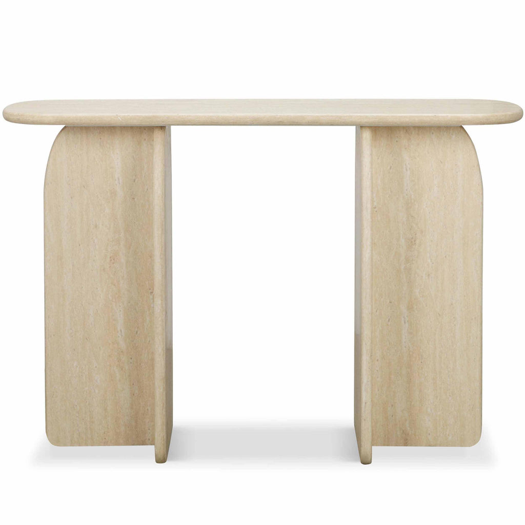 Clementine Console Table, Travertine Finish – High Fashion Home