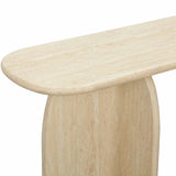 Clementine Console Table, Travertine Finish
