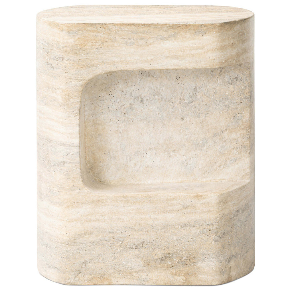 Clementine End Table, Textured Sandy Grey by Four Hands – High Fashion Home