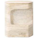 Clementine End Table, Textured Sandy Grey