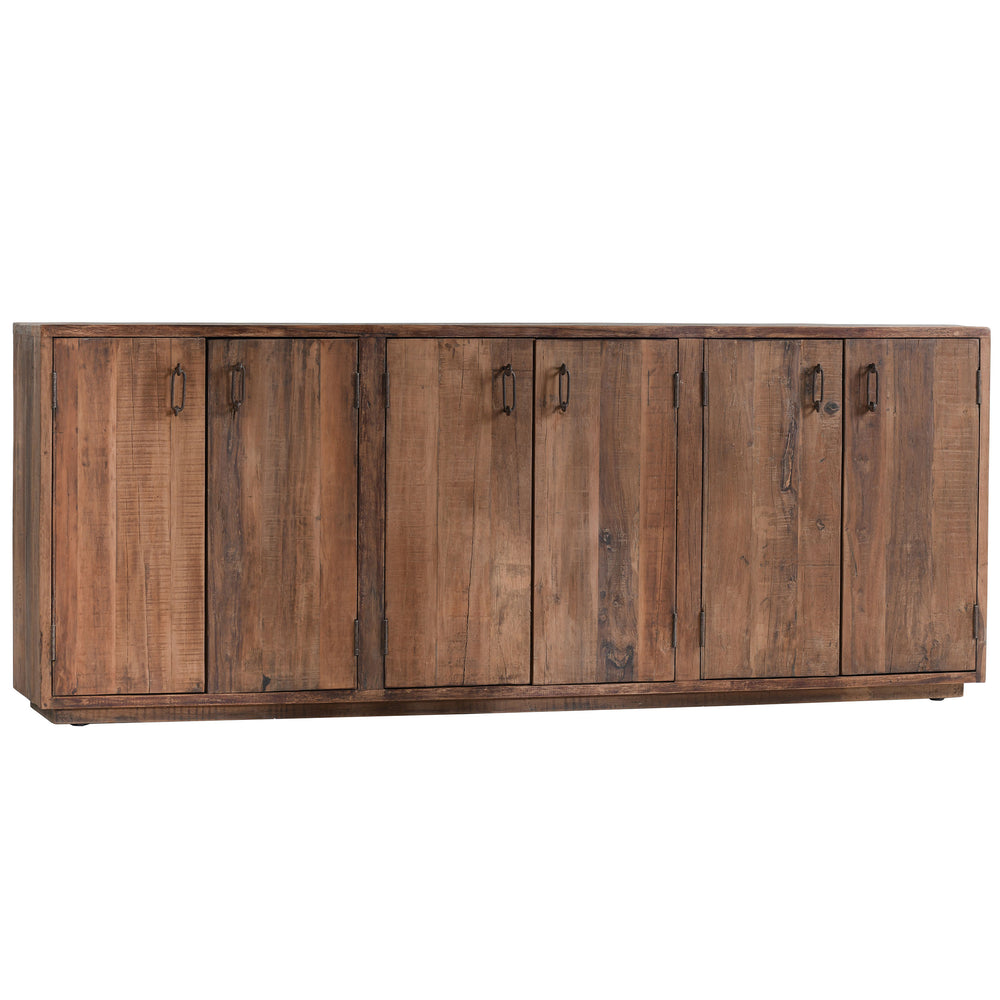 Cleo 6 Door Cabinet, Natural-Furniture - Storage-High Fashion Home